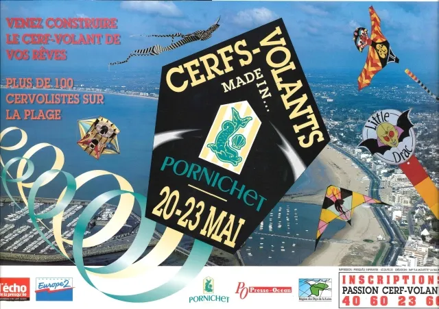 Affiche du festival de cerfs-volants de Pornichet en 2004 où apparaît la Planète jaune